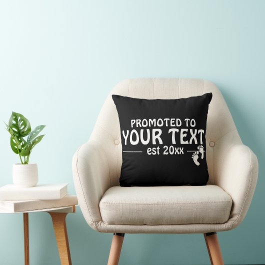 Coussin Personnalisé Promoté à papa maman grand-père famil (Chaise)
