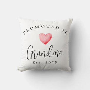 Coussin Personnalisé Promu Au Script Grandma 2025