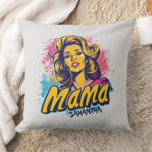 Coussin Personnalisé Retro Mama Pop Art (14)