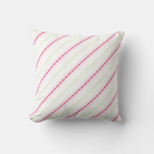 Coussin personnalisé rose et vert