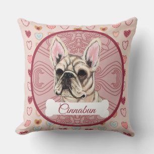 Coussin personnalisé Saint-Valentin pour Bouledogu