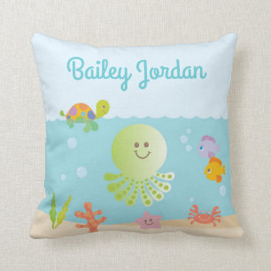 Coussin Personnalisé sous les statistiques de naissance de
