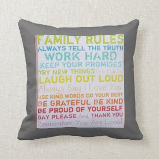 coussin personnalisé— taches d'encre RÈGLES FAMILI