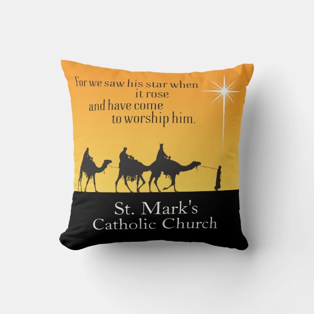 Coussin Personnalisé Trois Sages Hommes Star de Bethléem N (Recto)