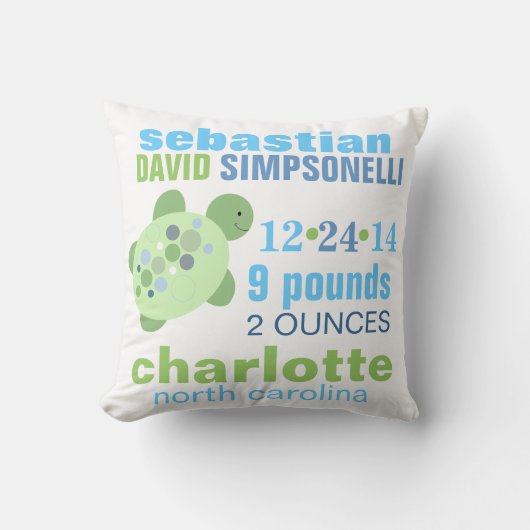 Coussin personnalisé Turtle Reef (Recto)