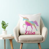 Coussin Personnalisé. Unicorne arc-en-ciel. (Chaise)