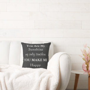 Coussin Personnalisé Vous êtes mon soleil Citations Amoure