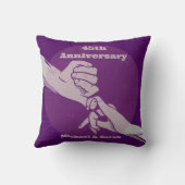 Coussin Personnaliser anniversaire couple romantique main  (Verso)