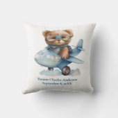 Coussin Personnaliser Baby Bear Airplane Nursery Decor (Verso)