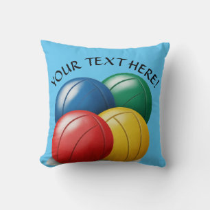 Coussin Personnaliser Bocce Ball Player Décor cadeau