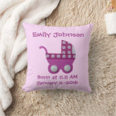 Coussin Personnaliser Chaussure rose foncé poussette bébé (Couverture)