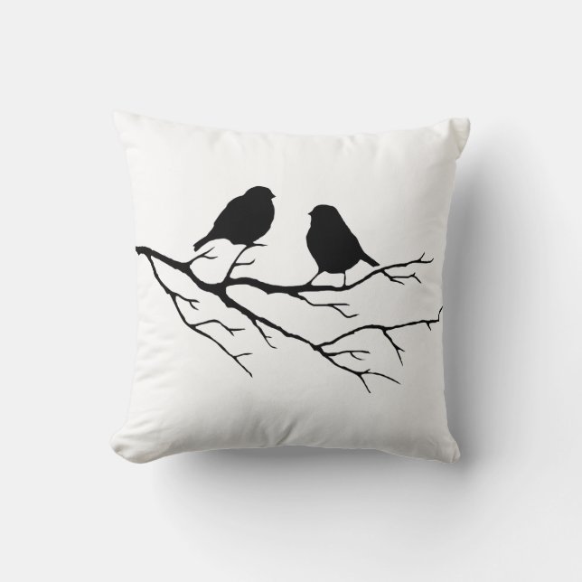 Coussin Personnaliser de la couleur Deux oiseaux dans l'ar (Recto)