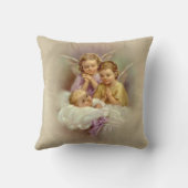 Coussin Personnaliser de nuages de bébé d'ange gardien (Verso)