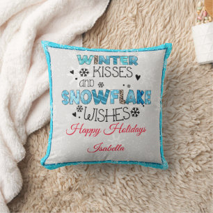 Coussin Personnaliser des baisers d'hiver