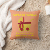 Coussin Personnaliser, Jaune clair, poussette rouge pour b (Couverture)