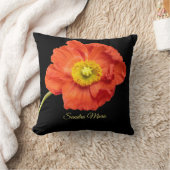 Coussin Personnaliser la fleur de pavot rouge (Couverture)