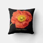 Coussin Personnaliser la fleur de pavot rouge (Verso)