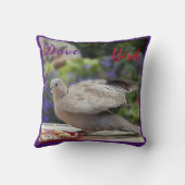 Coussin Personnaliser la verdure Fleurs violettes Oiseau D (Verso)