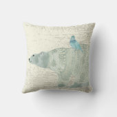 Coussin Personnaliser l'aquarelle Ours polaire Bannière Oi (Verso)