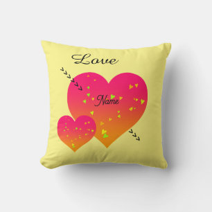 Coussin Personnaliser le COEUR Jeter l'oreiller