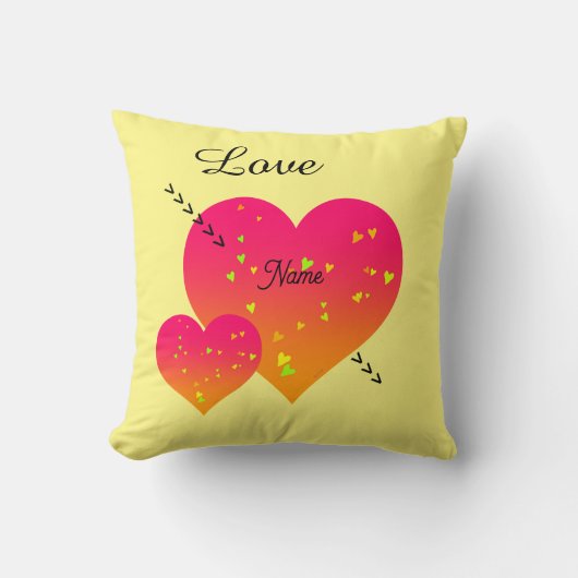 Coussin Personnaliser le COEUR Jeter l'oreiller (Recto)