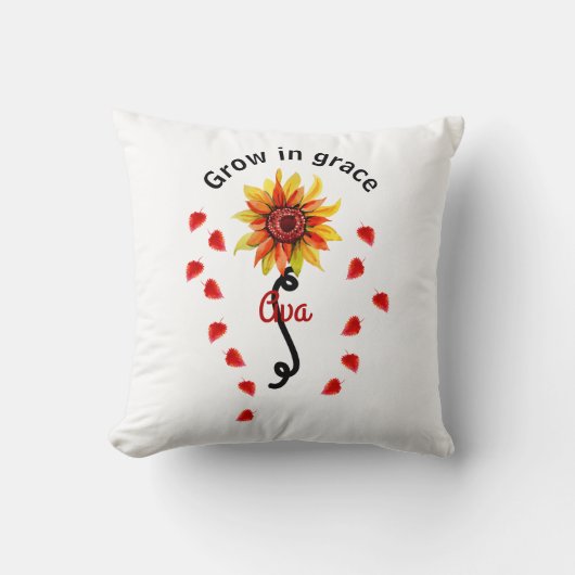 Coussin Personnaliser le devis personnalisé du tournesol (Recto)