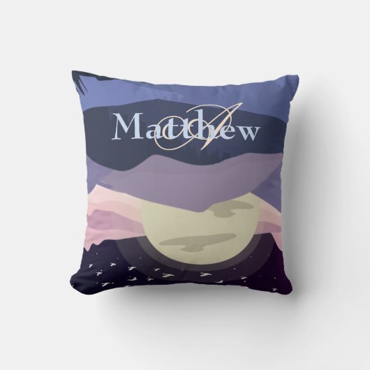 Coussin Personnaliser Monogramme Bébé Garçon multicolore (Recto)