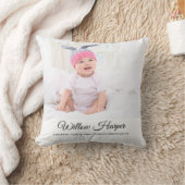 Coussin Personnaliser Photo Baby Faire-part de naissance (Couverture)