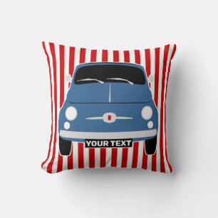 Coussin Personnaliser Vintage classique bleu Fiat 500