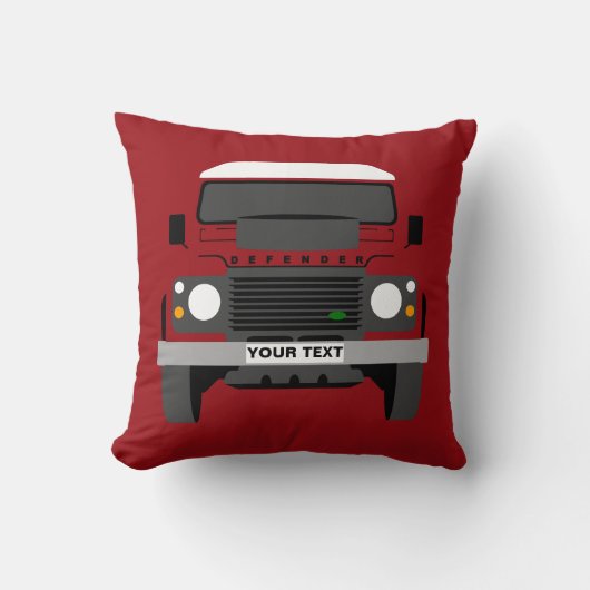 Coussin Personnalisez la coutume Red Land Rover (Recto)