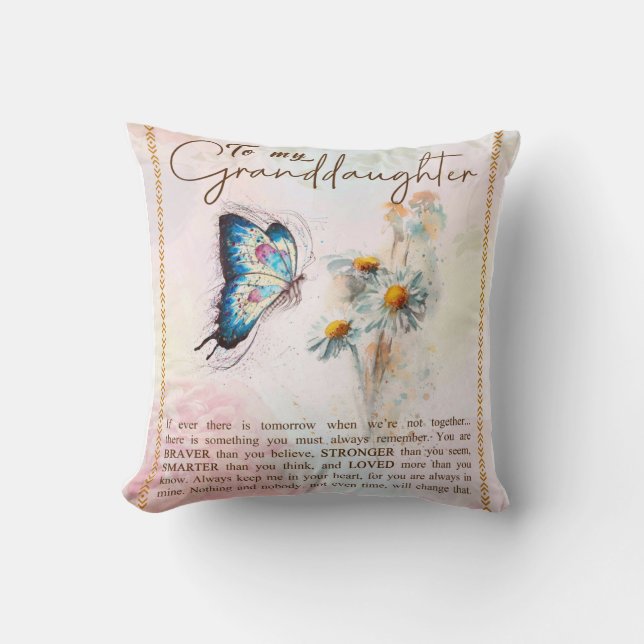 Coussin Personnalisez La Fleur De Papillon De Ma Petite-Fi (Recto)