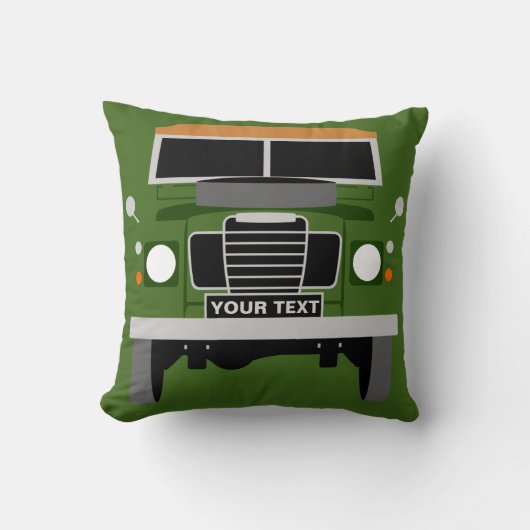 Coussin Personnalisez la série 3 Land Rover vert olive per (Recto)