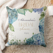 Coussin Personnalisez les hydrangeas bleus de la douche de (Couverture)