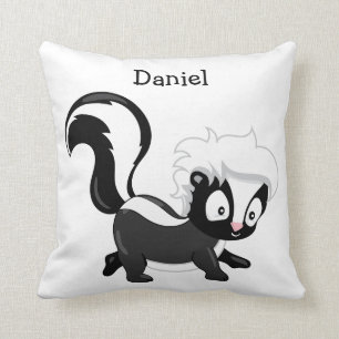 Coussin Personnalisez votre propre mignonne Skunk Woodland