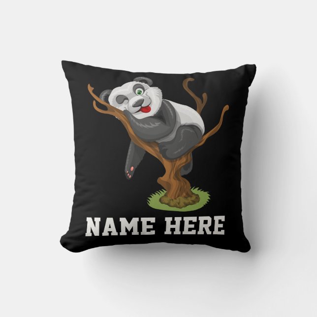 Coussin Personnalisez votre propre panda bébé mou (Recto)