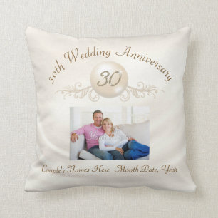 Coussin Personnalité photo, 30e anniversaire Mariage