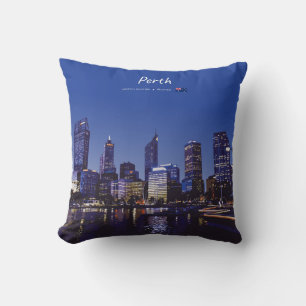 Coussin Perth, Australie - Ciel de la ville la nuit