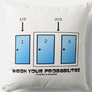 Coussin Peser vos probabilités Trois portes fermées