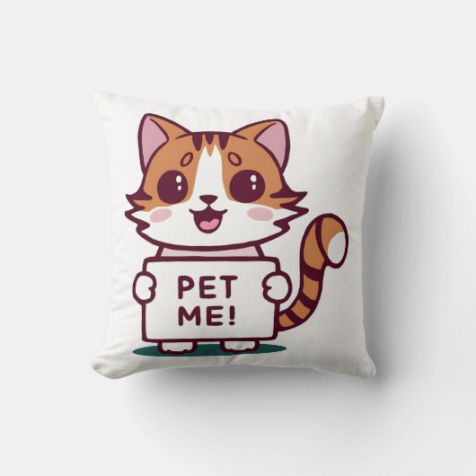 Coussin Pet Me Kitty (Recto)