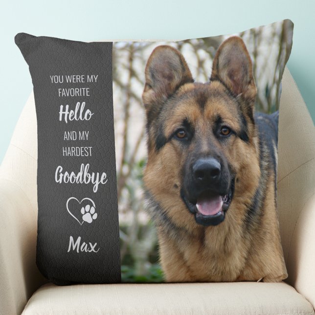 Coussin Pet Memorial - Dog Lover Venin - Custom Pet Loss (Créateur téléchargé)