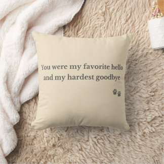 Coussin Pet Memorial Pillow – Favorite Hello