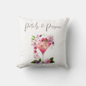 Coussin Pétale Prosecco Rose Floral Mariage Accueil (Recto)