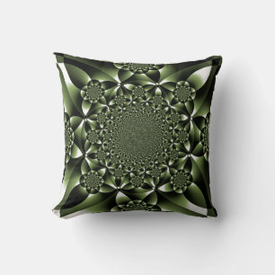 Coussin Pétales à feuilles blanches de forêt verte