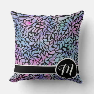 Coussin Pétales contemporains de couleur sirène