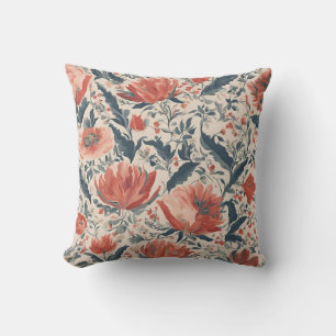 Coussin Pétales de fleur aquarelle vintage