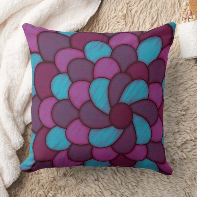 Coussin Pétales de fleurs de gribouillis (Couverture)