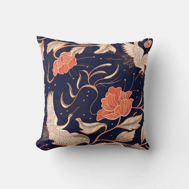 Coussin Pétales de style ancien chinois (Recto)
