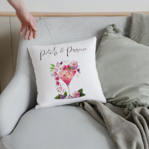 Coussin Pétales Prosecco Rose Fête des mariées Florale Bie