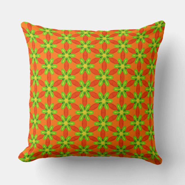 Coussin Pétales verts de six (Recto)