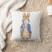 Coussin Peter Blown une gomme à bulle bleue (Couverture)